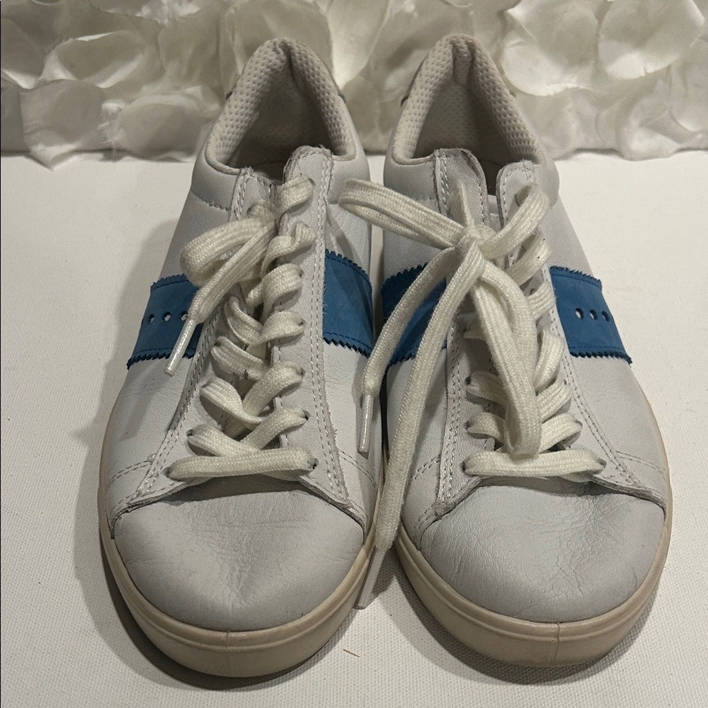 Ecco White and Blue Women's Shoes